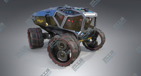 images/goods_img/20210312/Sci-fi Exploration Rover Vehicle 3D model/3.jpg